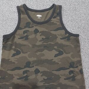 Old Navy Green Camouflage Kids Tank Top